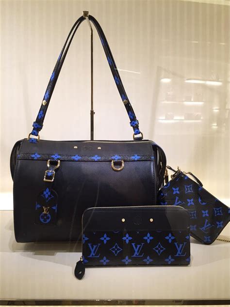 louis vuitton blue and black bag